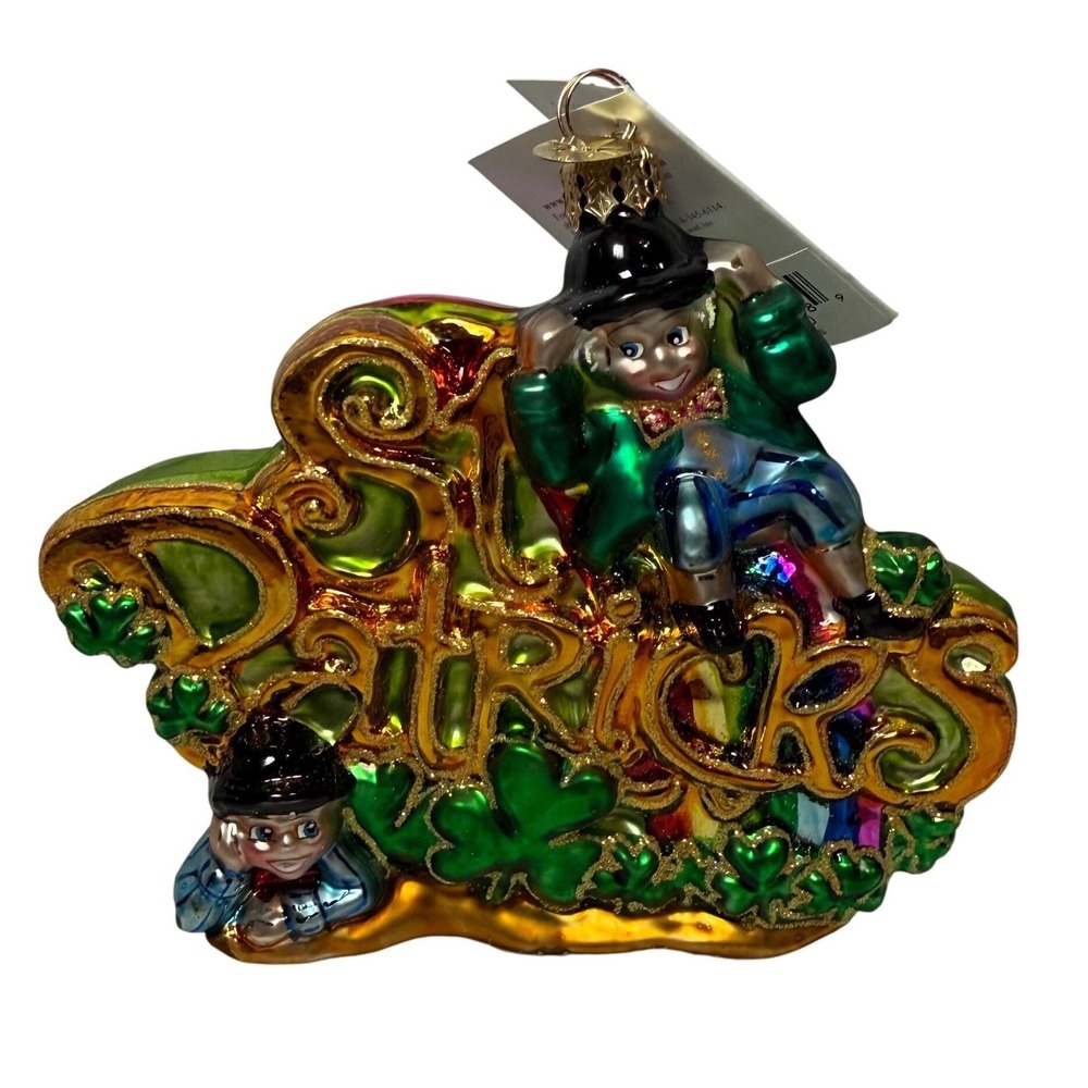 Vintage 2001 Christopher Radko Paddy Pranks Leprechaun St Patrick Ornament Y2K